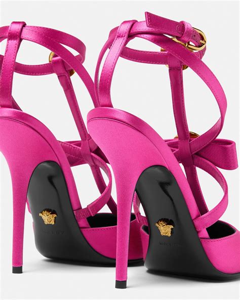 versace lion head shoes|versace pink shoes.